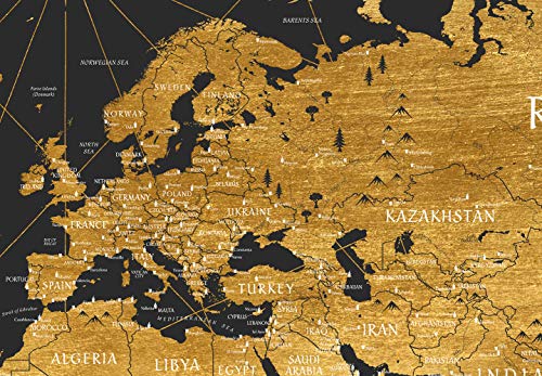 Murando Quadro Mappamondo 120x80 cm 1 pezzo Stampa...