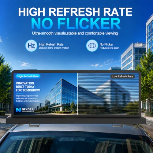 Image of P2.5 Double Sided Taxi Top LED Display, 4500nits High Brightness Commercial Advertising Car Roof LED Screen, IP65 Waterproof Advertising Display, 3G /4G /WiFi /USB Control, Wireless Remote Control