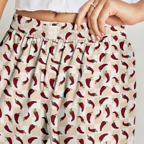 Image of Pepe Jeans Women's Printed Cotton Spandex Regular Fit Pyjama Bottoms | Comfortable Stretch Pyjama for Sleep & Lounge Wear | Soft Breathable Fabric | Elastic Waistband with Drawstring | All-Day Comfort