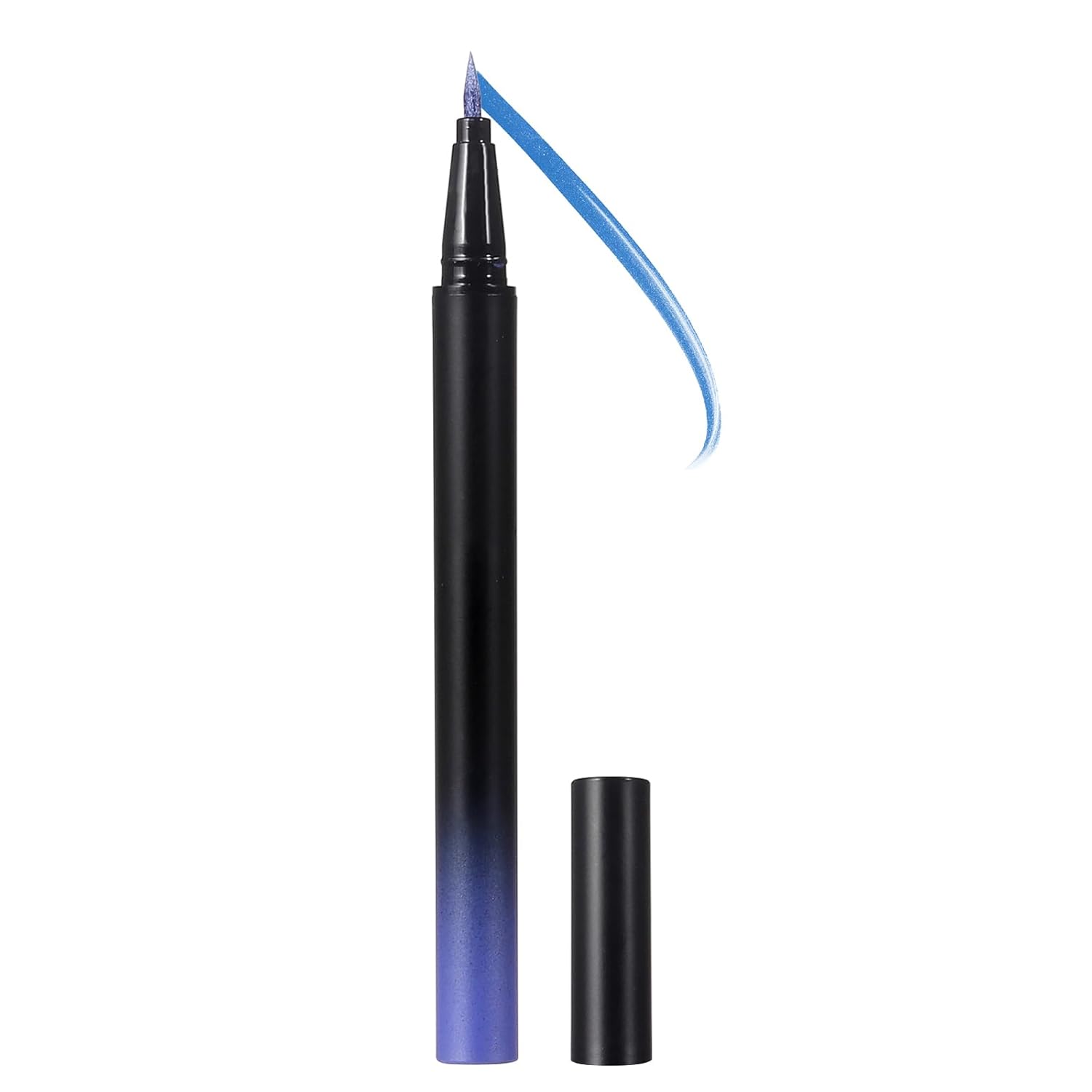 Liquid Eyeliner Pen, Waterproof Eyeliner Long-lasting Eyeliners, Metallic-Eyeliners Easy To Use, White Black Red Brown Purple Colorful Eyeliner (Blue)