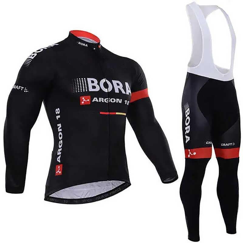 louizumify Traje de Ciclismo de Manga Larga para Hombre con 3 Bolsillos Transpirable Que Absorbe la Humedad de Secado rápido Reflectante Suave