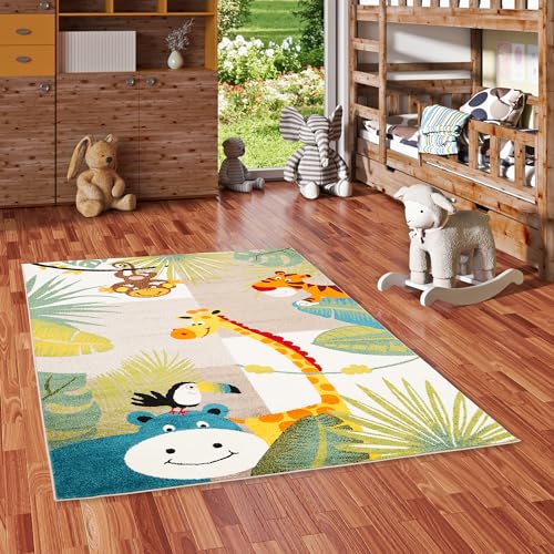 Pergamon Softstar Kids - Tapis pour Enfants - Monde des Animaux Multicolore - 5 Tailles
