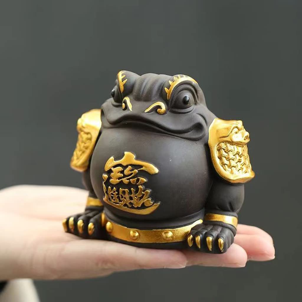 Amazon.co.jp: 金鎧 金蟾 銭蛙 置物 オブジェ 動物 インテリア 磁器製
