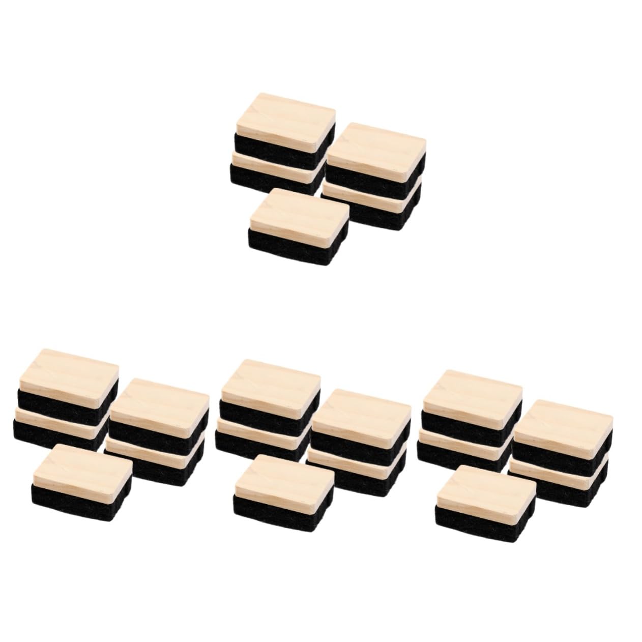 jojofuny 4 Ensembles La Gomme Gommes À Effacer Tableaux Blancs Classe En Feutre De Laine À Craie En Bois Pour Tableau Noir s De Fournitures Scolaires 5 Pièces * 4