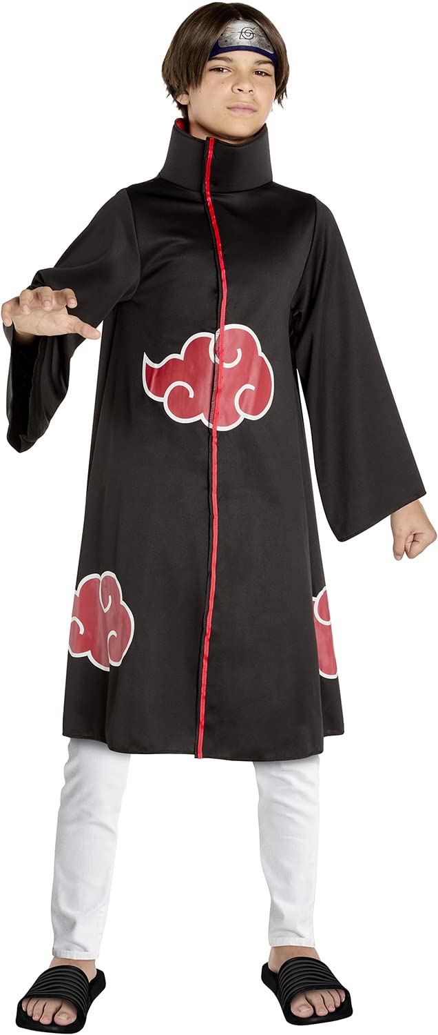 InSpirit Designs Child Naruto Akatsuki Robe Costume, Multicolored