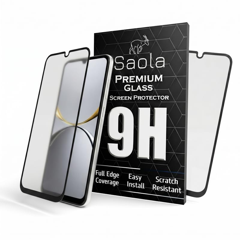 Image of Saola HD Matte Tempered Glass With 18H Hardness For Lava yuva star 3 (Pack Of 2) with Hassle-less Installation Kit. Full screen Coverage. 6.75 inch