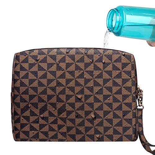 Checkered Makeup Bag Organizer, Tufusiur Large Make Up Bags for Women for Cosmetics Makeup Toiletry Travel - Image 7