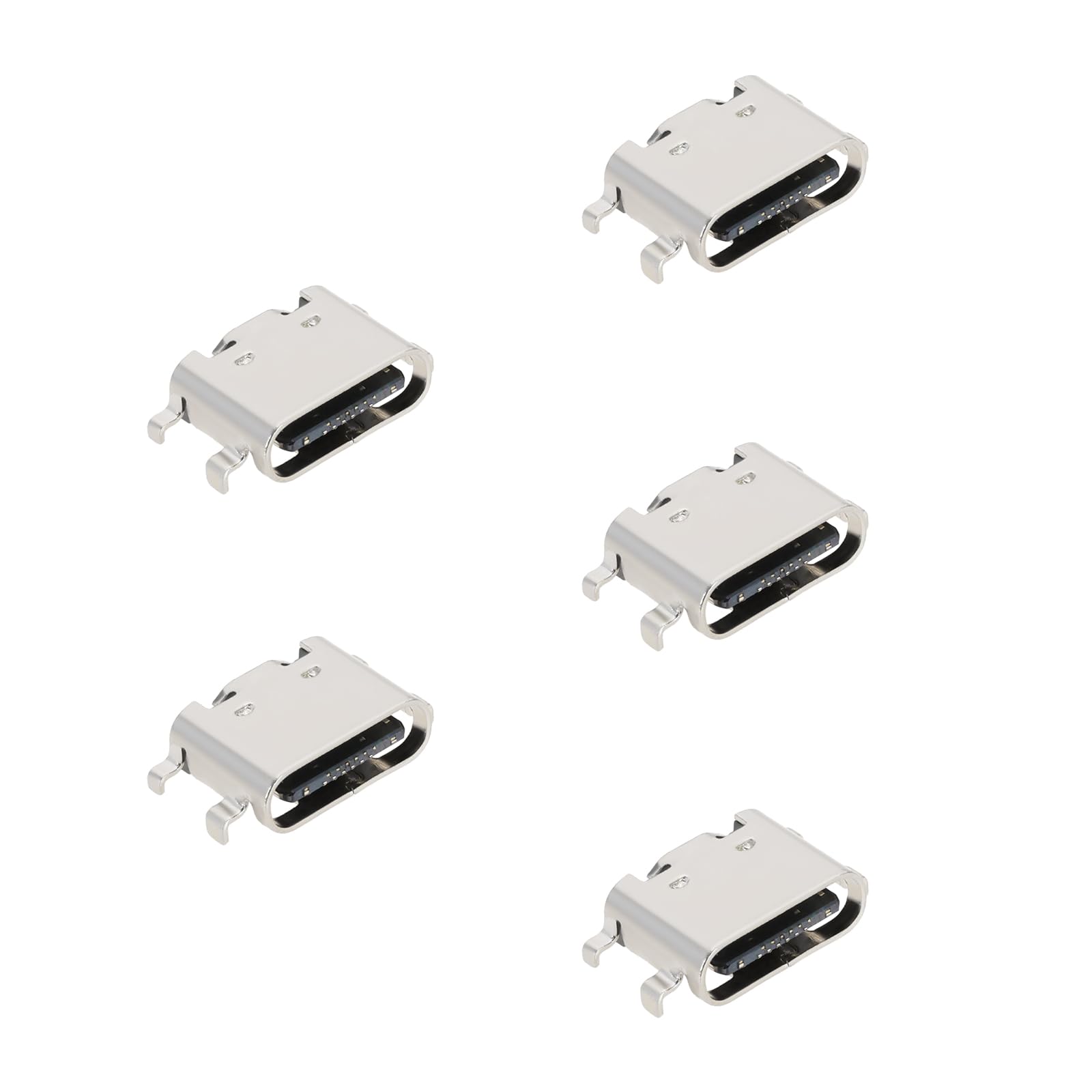 SING F LTD 5PCS Type C Charging Socket Port USB C Female Charging Socket Port Charger 4 Pin Connector Socket Jack Compatible with Alcatel 1T 10 8092 Tablet