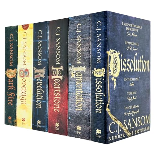 The Shardlake Series 6 Books Collection Set By C. J. Sansom (Dissolution, Dark Fire, Sovereign, Revelation, Heartstone & Lamentation)