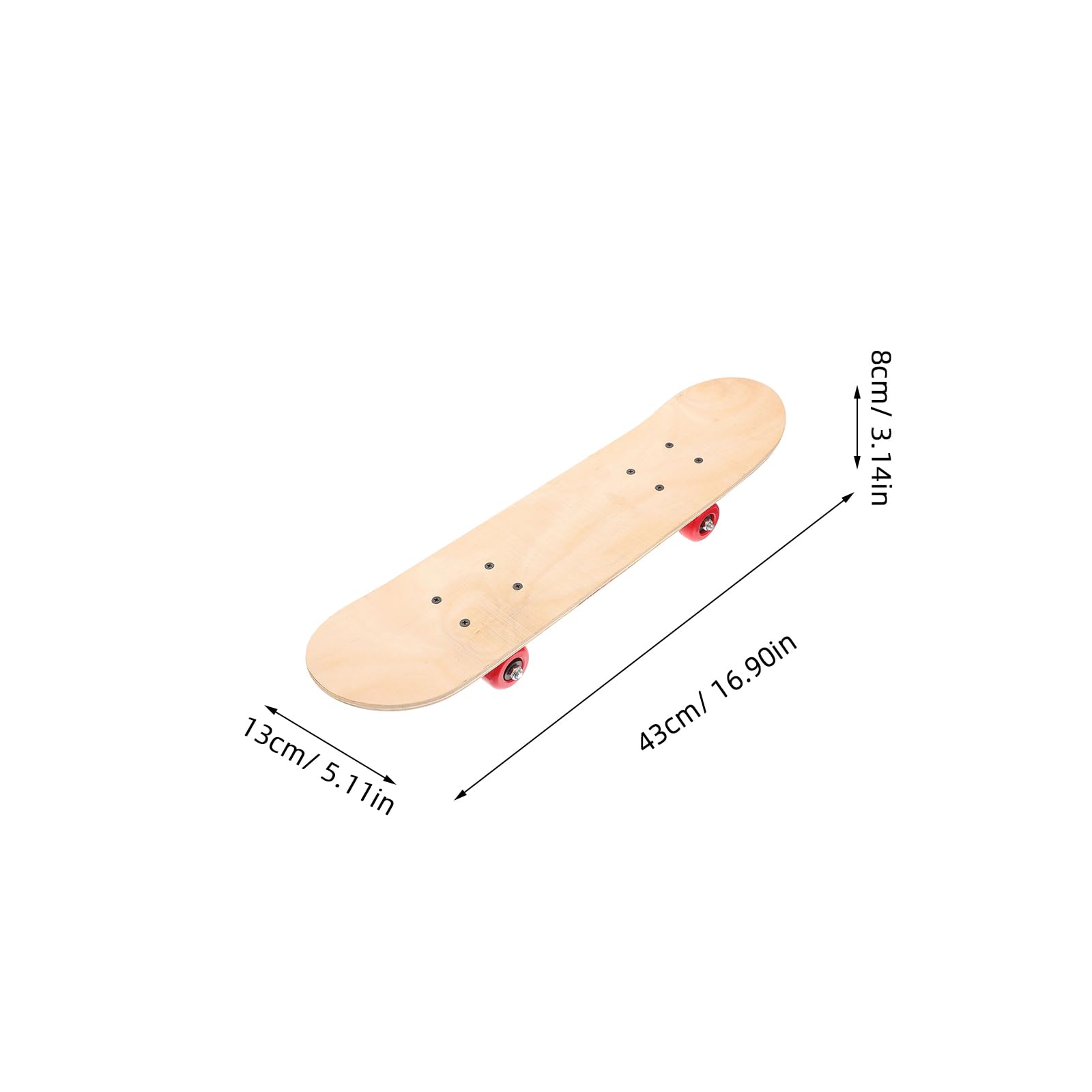 Toyvian Kids Blank Skateboard Diy Graffiti Skateboard 43x13cm Double-sided Design for Children Outdoor Sports - Image 2