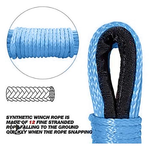 Cuerda de cabrestante de nylon 7700Lbs correa de remolque de alta resistencia de 6mm 3