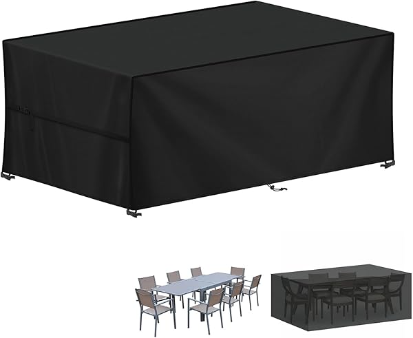 LAMUNI Housse de mobilier de jardin imperméable avec protection contre les UV