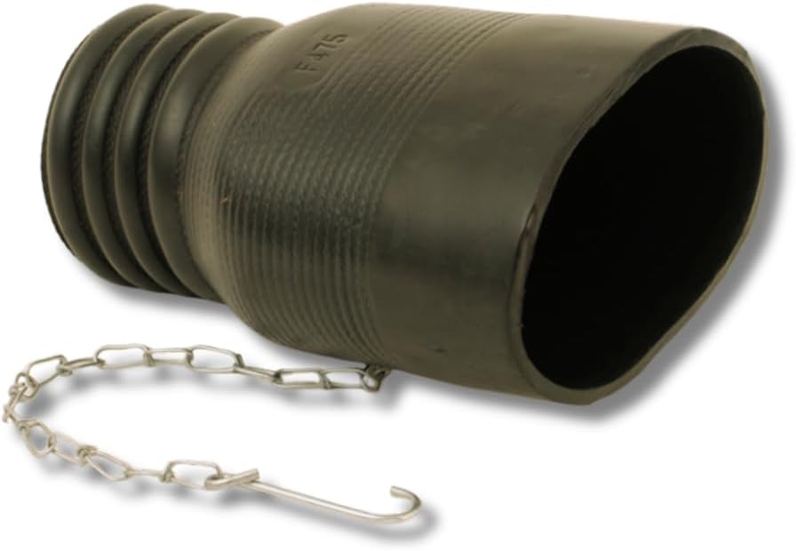 F475 - Crushproof Tubing 3" x 6" oval tailpipe adapter. Attaches to the FLT300 or FLT400