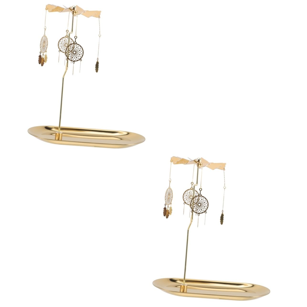 Abaodam 2pièces Bougeoir Fer Porte-Bougie Élégant Bougeoirs De Table Pour Décoration De Mariage Ou Salon