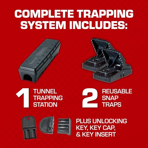 Image of Tomcat Tunnel Trapping System | Rat & Mice Traps - 1 Tunnel Station and 2 Reusable Snap Traps