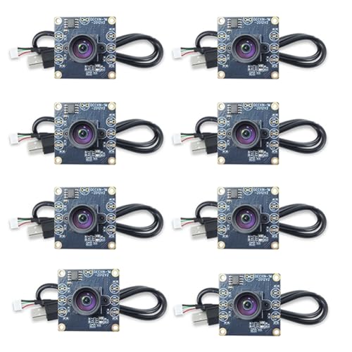 Qtheute(クテウテ) 8個セットの100度カメラモジュール1MP 9732 1280x720 USBフリードライバー マニュアルフォーカスおよび1メートルのケーブル付きWinXP/7/8/10向け