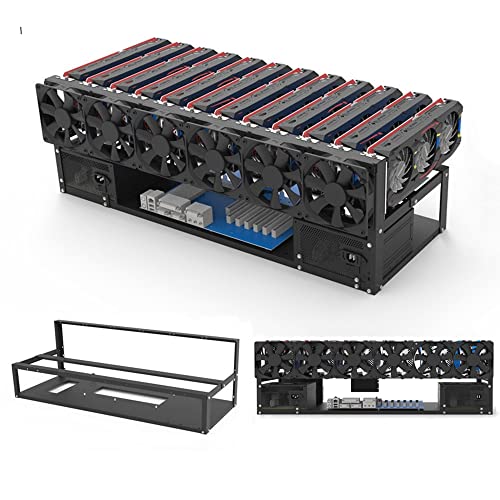 VIVONAS 12 GPU Open Air Mining Rig Frame Mining Case Rack Motherboard Bracket Computer Case Miner...