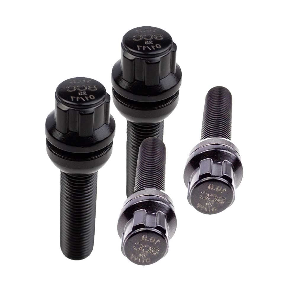 Antivol de jante type B Noir – M12 x 1,5 – Boule R12 – L : 50 mm – SW 17