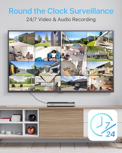 Image of ZOSI 16CH 4K PoE Security Camera System with 4TB HDD, Smart AI Detection | Color Night Vision, Two Way Audio, Person Vehicle Alert, 8 x 5MP Outdoor Cameras, 16 Channel 8MP NVR for 24 /7 Recording