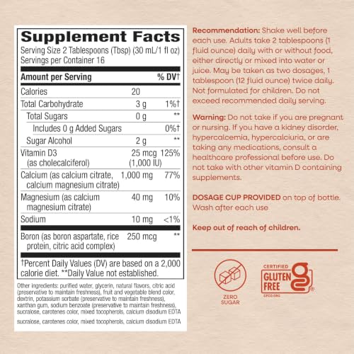 Nature's Way Calcium & Vitamin D3, with Magnesium, Liquid Formula, 16 Fl Oz - image 6