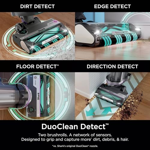 Vacuum cleaner in use on hardfloor