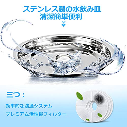 Dispensador automático de agua para mascotas 2.4L miniatura 4