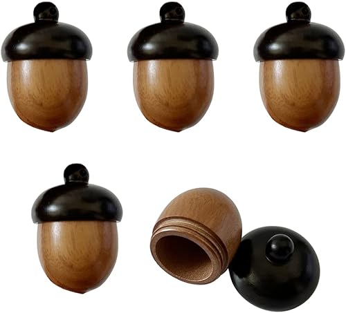 5 dijes de bellotas de madera desmontables de bellota para manualidades joyería llavero collares manualidades