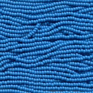 Czech Rocailles Seed Bead 11/0 Opaque (1 Hank Pack) MED DK BLUE TURQUOISE