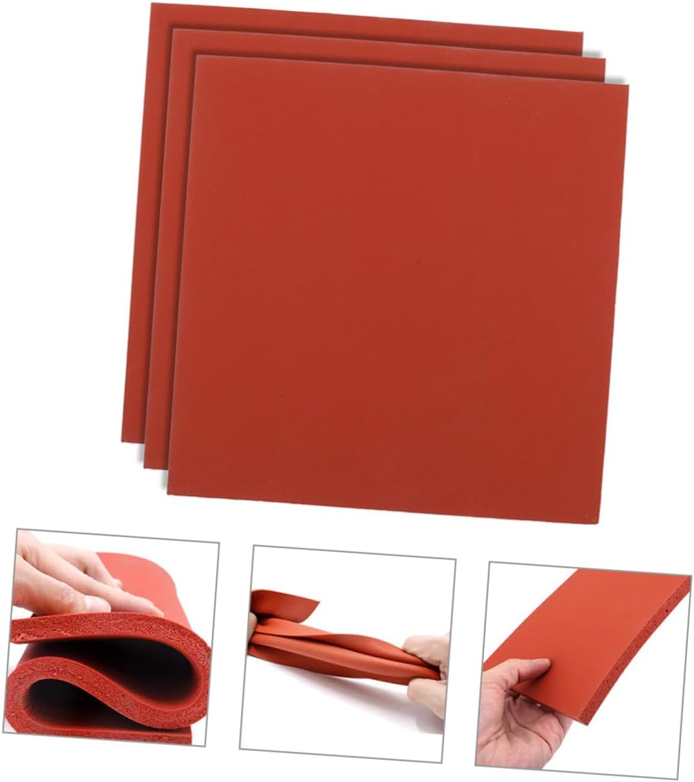 3pcs Pressing Pad High-Temperature Rubber Mat for Transfer Craft and Convenient Home Accessory Absorbing Design