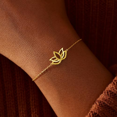 STORYJEWELLERY Retirement Bracelet, Retirement Gift for Woman, 2025 Retired Gifts for Nurse Teacher and Coworker, Lotus Bracelet for Women4