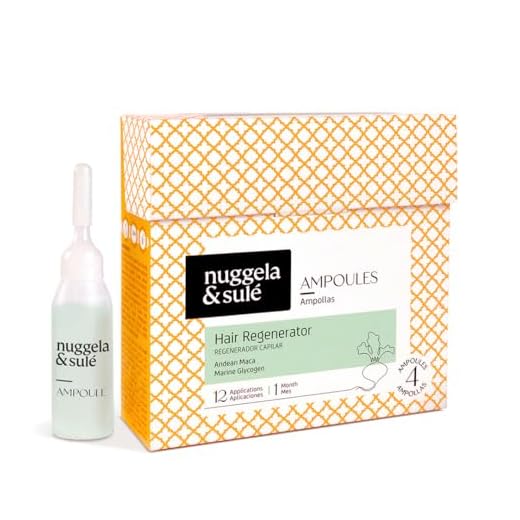 Nuggela & Sulé Ampollas Regenerador Capilar. Con activos que aumentan la densidad y el grosor del cabello. Ideal para zonas despobladas. Tratamiento. 4 x 10 ml