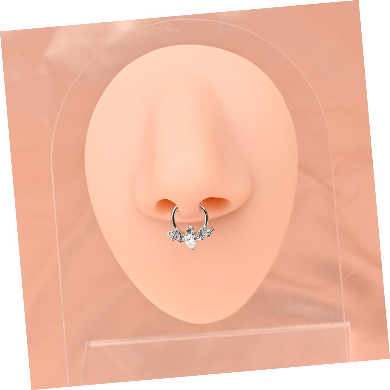 SHERCHPRY 9 Piezas Anillo de Nariz de murciélago Anillo de la Nariz Anillos en la Nariz perforación de la Nariz Aros de Nariz Pendiente de cartílago joyería de la Nariz Acero Inoxidable