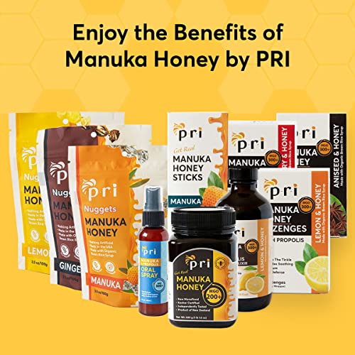 Pri Manuka Honey & Ginger Nuggets, Sweet And All Natural Hard Candy Treat, 3.5Oz #TOP5