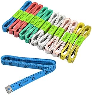 12 Pack Dual Sided Body Measuring Tape, 60 inch/150cm Double Scale Measuring Ruler for Tailor Dressmaker Sewing Cloth, Soft Tape Measures Multipack for Home & Professional Measurements, 6 Colors