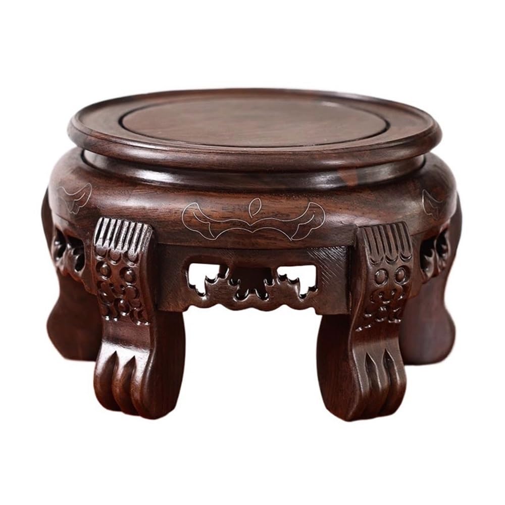 LJHFG63KUYT Pedestal Decor Round Ebony Base Decor Plant Stand Holder, Indoor Tall Bonsai Vase Pedestal Indoor Holder(Small)