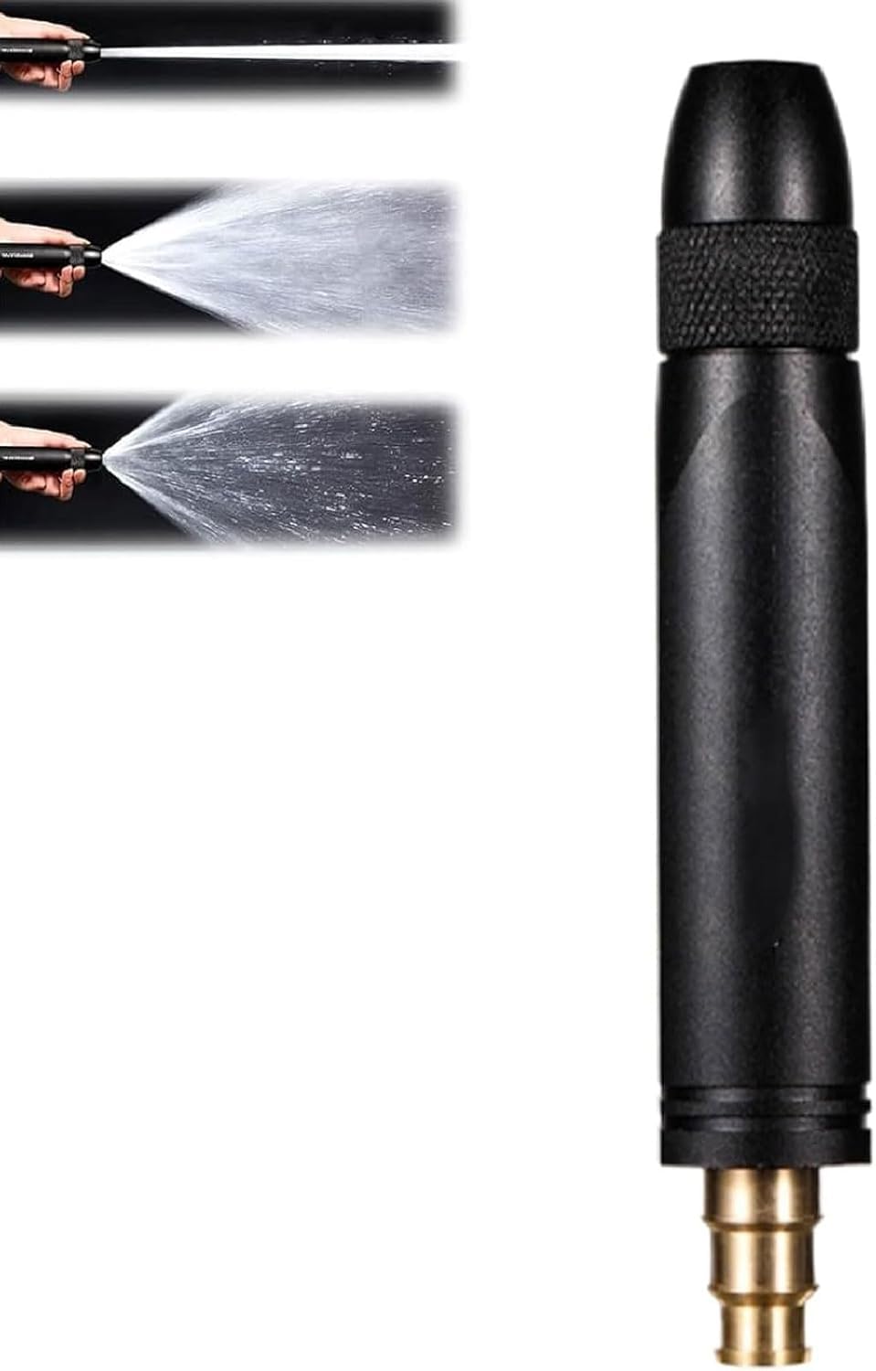 Alcogoall A Metal Long Rod Sprinkler Nozzle,Multifunctional High Pressure Hose Nozzle Sprayer,Garden Spray Gun Spray Nozzles,Watering Nozzles 3-In-1,Djustable Spray For Watering Plants,Shower Pet,Car Washing (A)