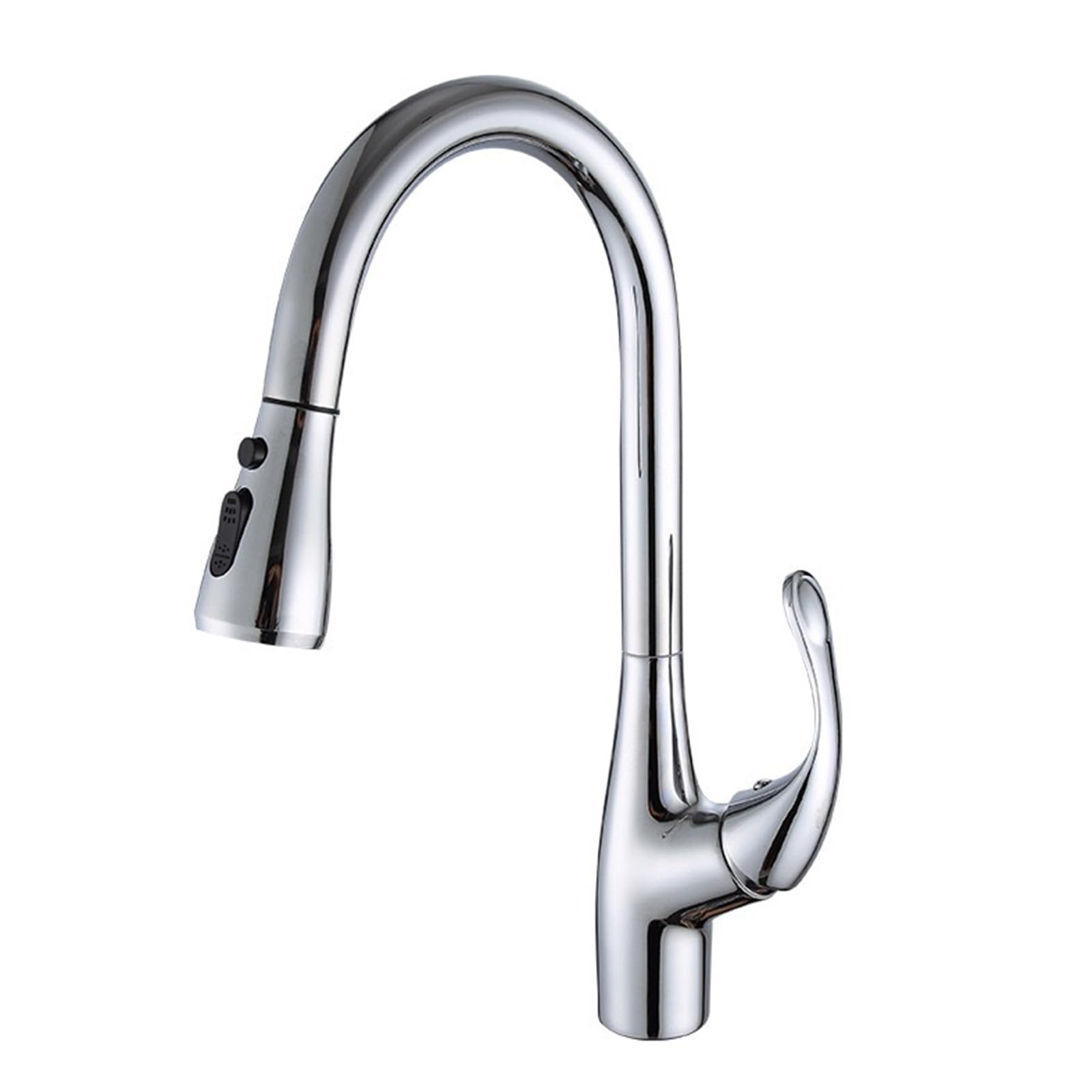 ZYCHSJXA Kitchen Mixer Tap with Pull Out Spray 360° Swivel Sink Taps for 2 Modes Single Hole,Chrome Plated