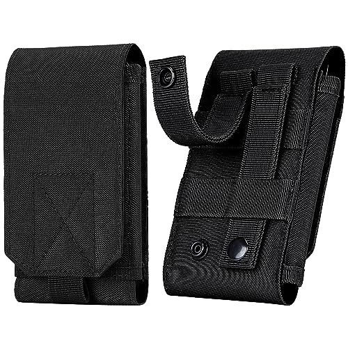 IronSeals Tactical Molle Phone Holster Pouch, Universal Belt Waist Bag for iPhone 17 Pro Max/17 Pro/17/16 Pro Max/15 Pro Max/14 Pro Max/13/12, Samsung S25 Ultra/S24/S23, Size L