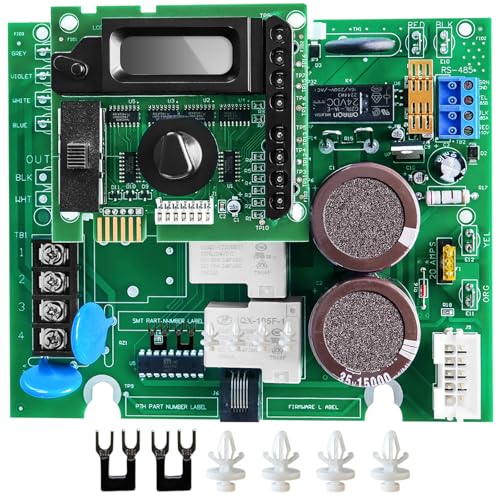 2026 GLX-PCB-RITE Control Board & GLX-PCB-DSP Display Board Set Compatible with Hayward/Goldline Aqua Rite Saltwater Systems Complete Pool Chlorinator Replacement Kit - Green