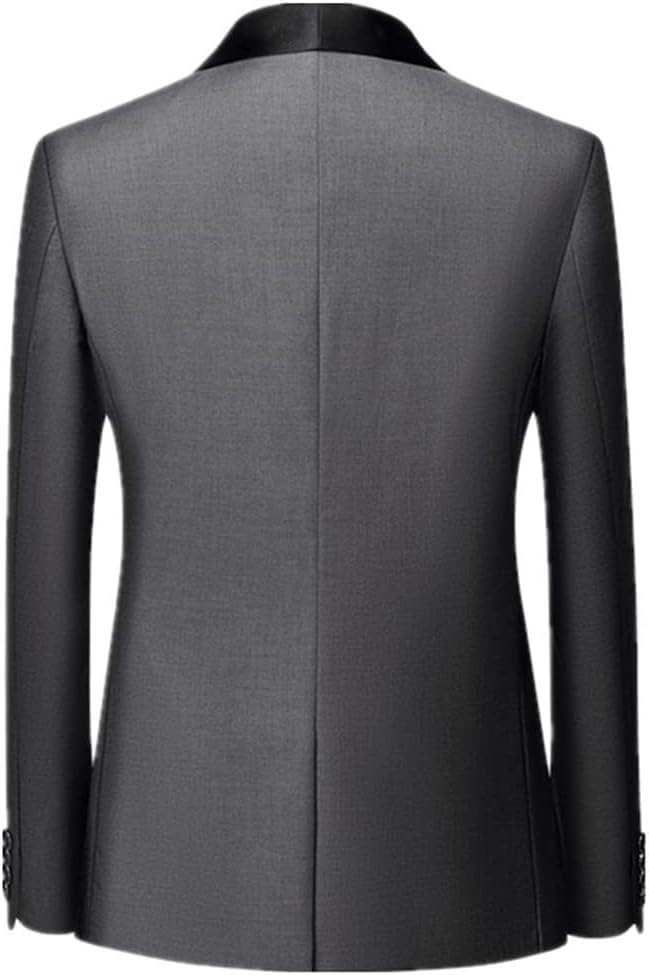 Mens Casual Slim Fit Formal Blazer 1 Button Shawl Lapel Lightweight Tuxedo Suits Wedding Dinner Prom Party Jacket2