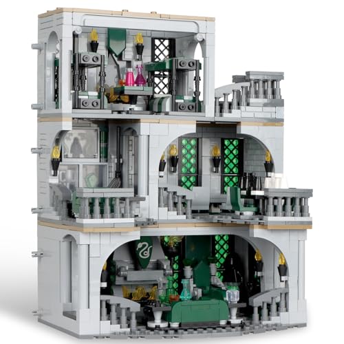 Image of Vziimo Common Room and Dorm Building Set, MOC Slthrin House Model Kit from The Movie, Collectible Idea Hary Gift for Teens Adults 14+ (1388pcs)
