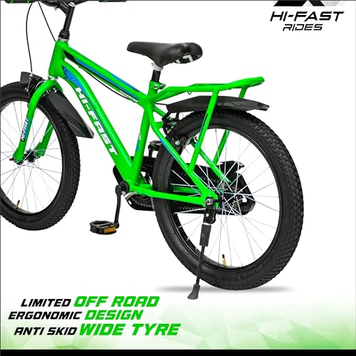 Image of HI-FAST Gangster 20T Cycle for Boys & Girls 7 to 10 Years with Tyre-Tube & Side Stand (Semi-Assembled) 20 Inches,Road Bike, Rigid