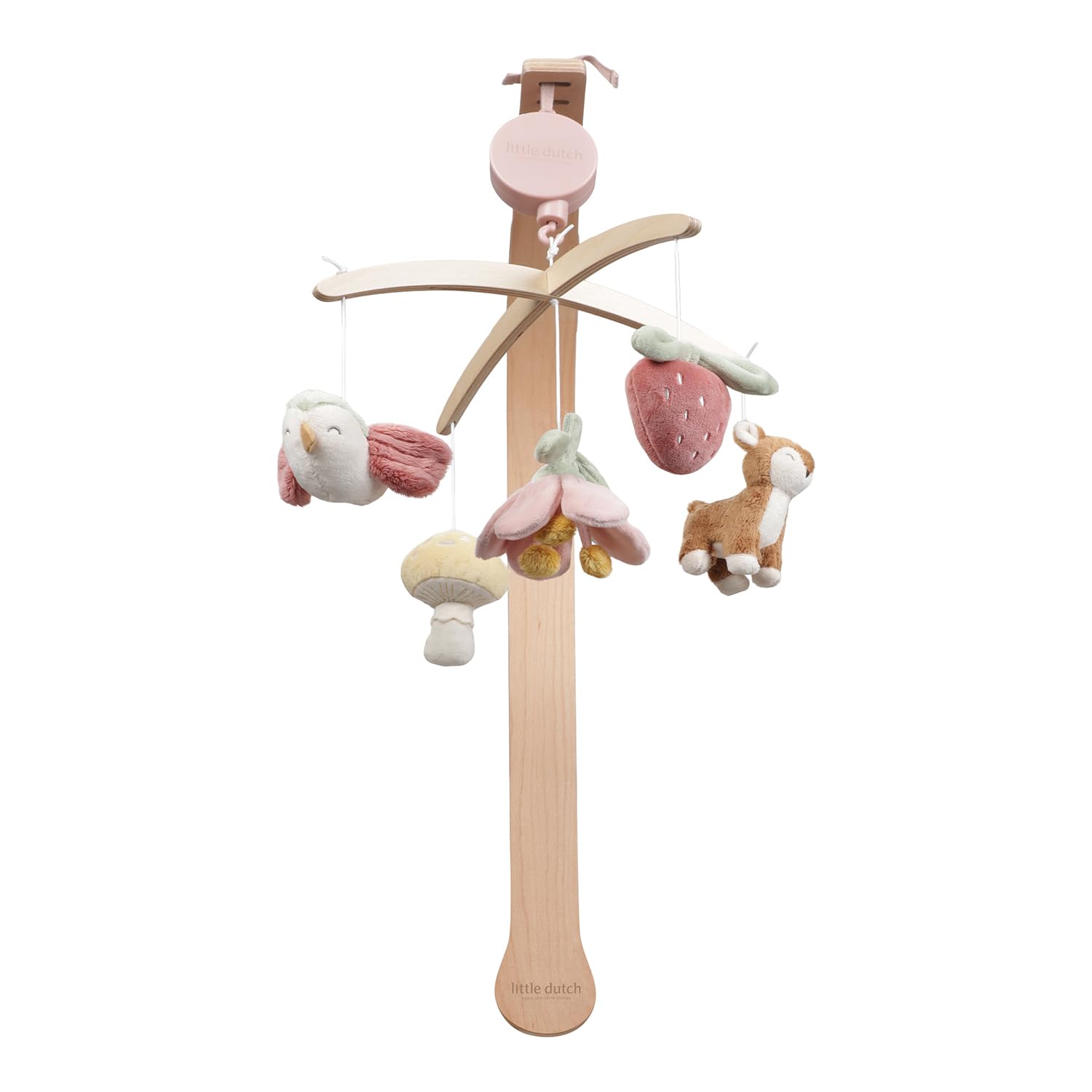 Little Dutch Mobile Musik Spieluhr mit Holz Halterung für Babybett - Fairy Garden