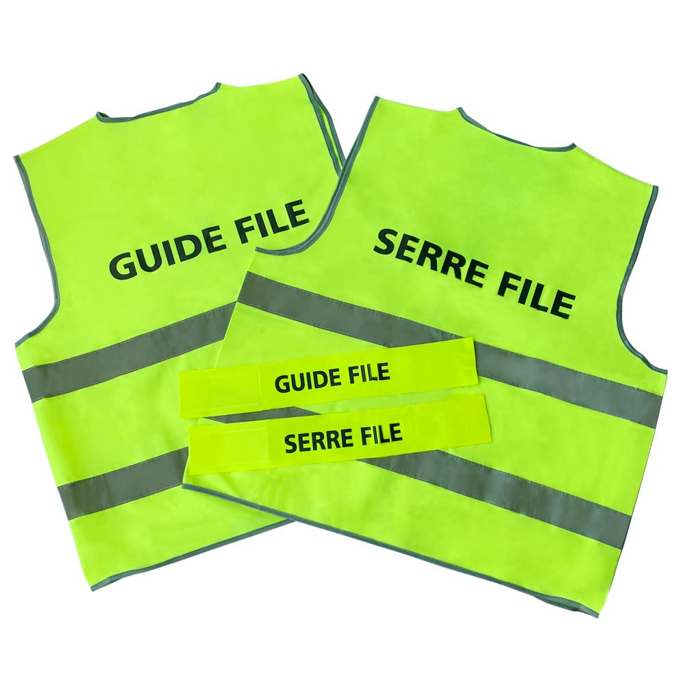 Signalétique.biz France Kit d'évacuation avec mallette et vis de fixation. Gilet et brassard Guide-file, serre-file. Valise avec fixation murale. Kit gilets et brassards -