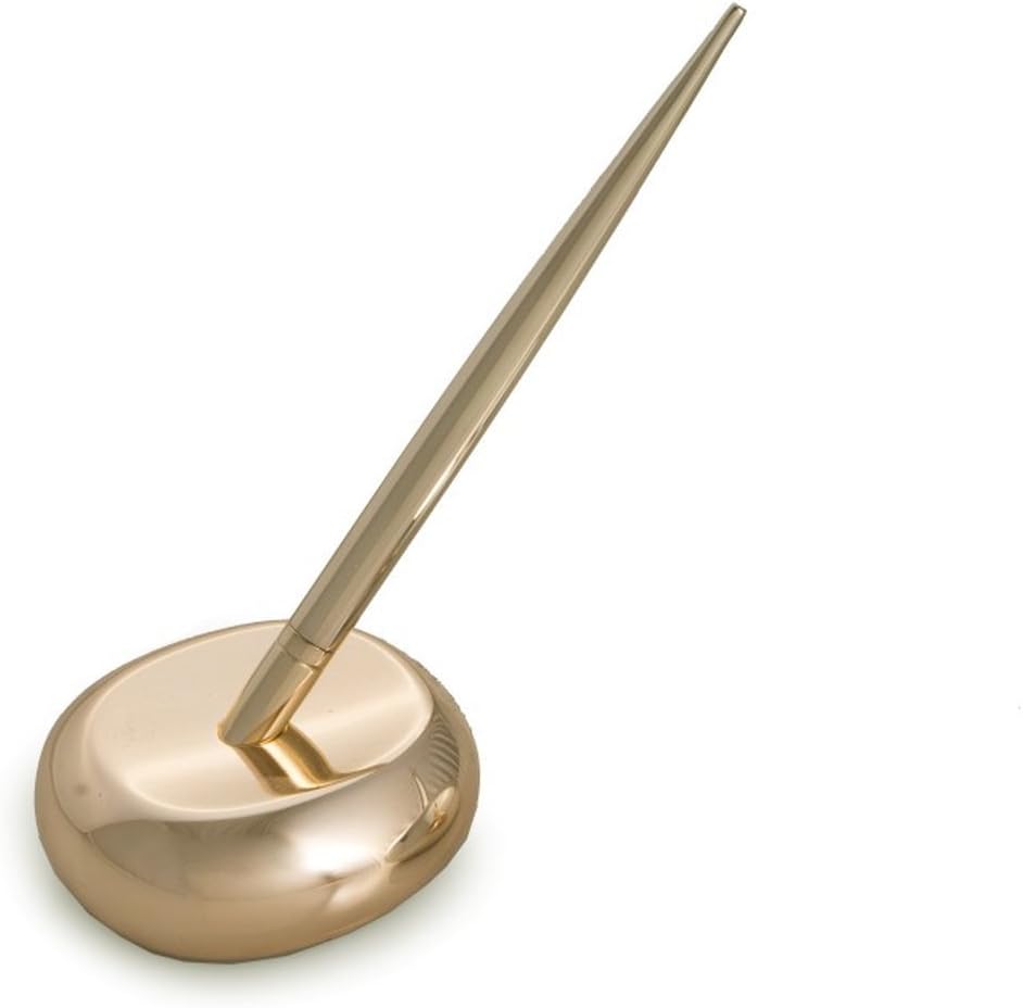 Bey-Berk Gold Plated Pen Stand With Pen