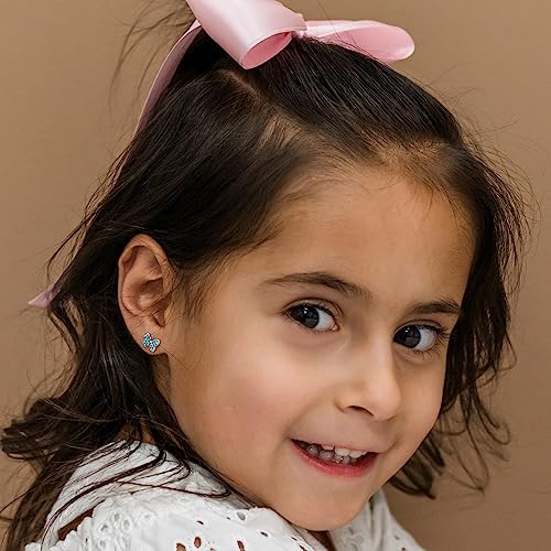 Cherished Moments Sterling Silver CZ Butterfly Screw-Back Earrings for Little Girls and Kids2