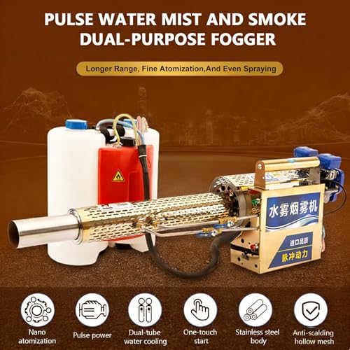 Máquina nebulizadora térmica portátil, pulverizador eléctrico para Uso agrícola en Interiores y Exteriores, nebulizador ULV para desinfección y Control de plagas.