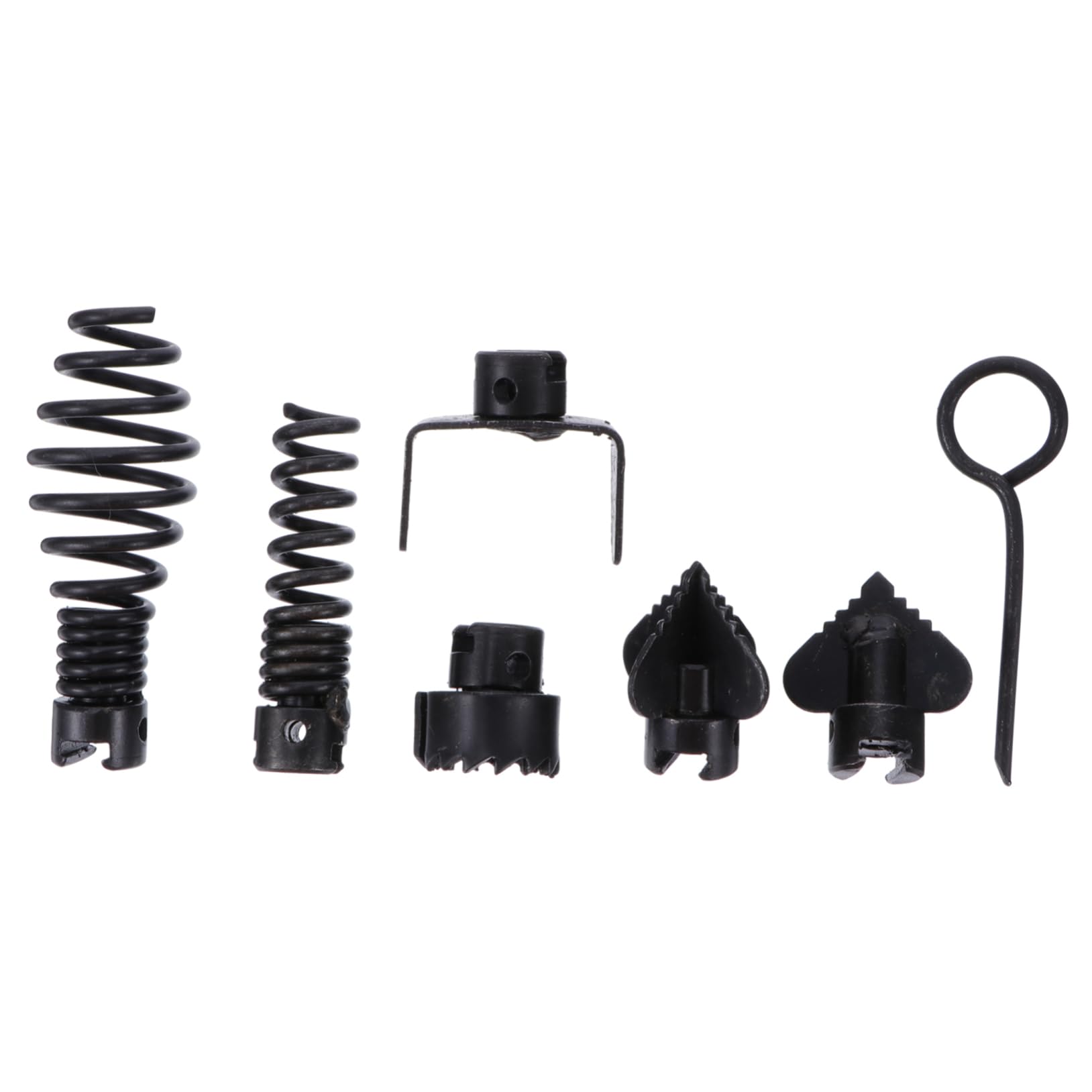 Mikikit 7pc Manganese Steel Cutter Heads Sewer Cleaner Tool for Drain Brush Cleaning