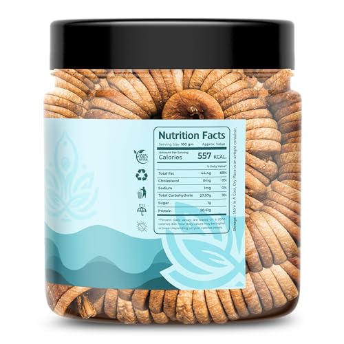 Image of Auravita Naturally Dried Premium Anjeer 100gm | Soft Juicy Figs Dry Fruit | No Added Sugar | Rich Source Of Fiber | Low in Fat | Healthy Snack | Jar Pack Of 1