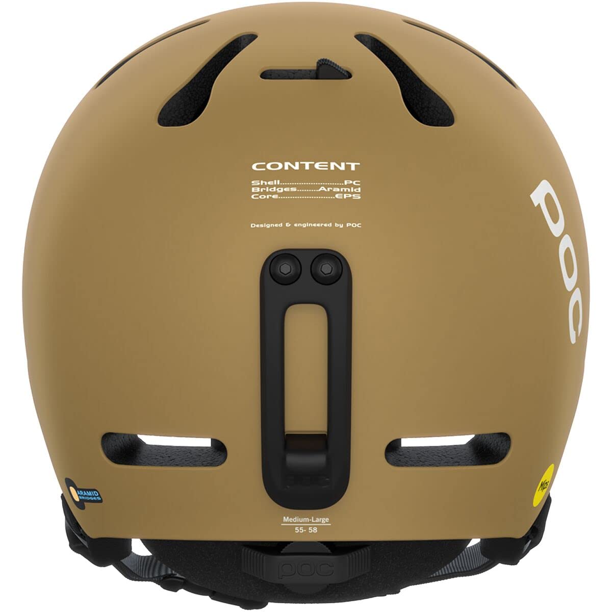 POC Fornix MIPS - Leichter Ski- und Snowboardhelm für einen optimalen Schutz auf der Piste, bei Skitouren und Freeriden, Aragonite Brown Matt, XS-S (50-56cm)